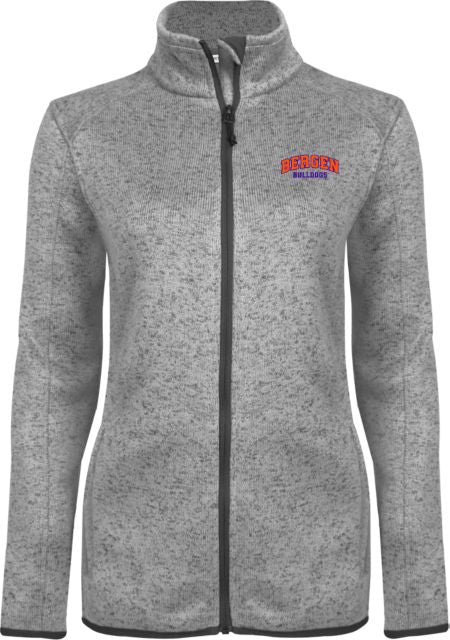 Bergen CC Womens Fleece Jacket Arched Bergen Bulldgos - ONLINE ONLY